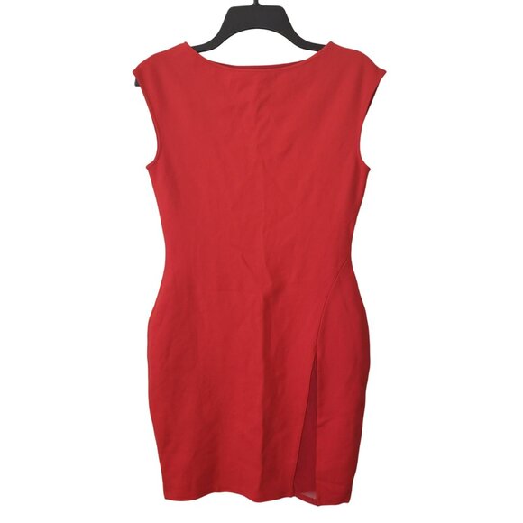 NEW Victor Glemaud Ruby Red Holiday Mini Dress Mesh Back Cosplay Futuristic - Picture 2 of 10